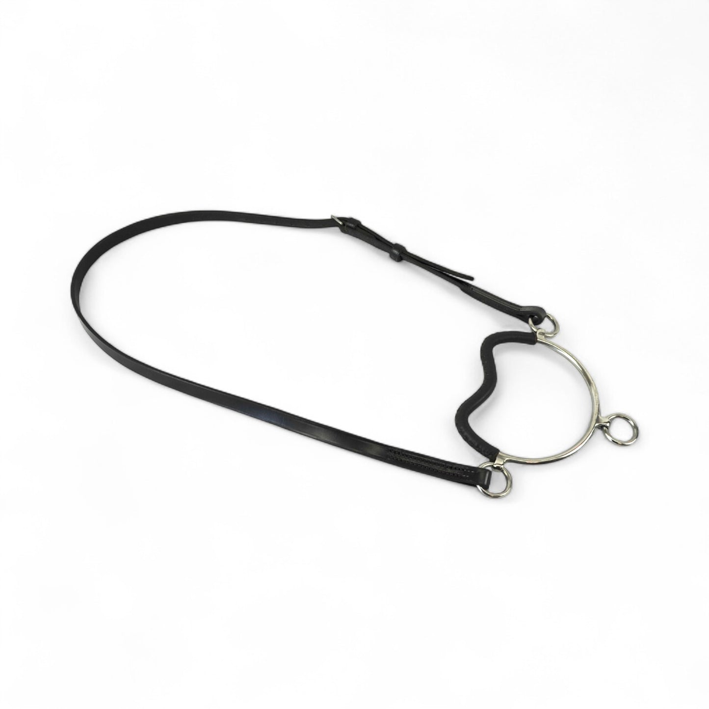 Leather Chifney With Leather Covered Bit