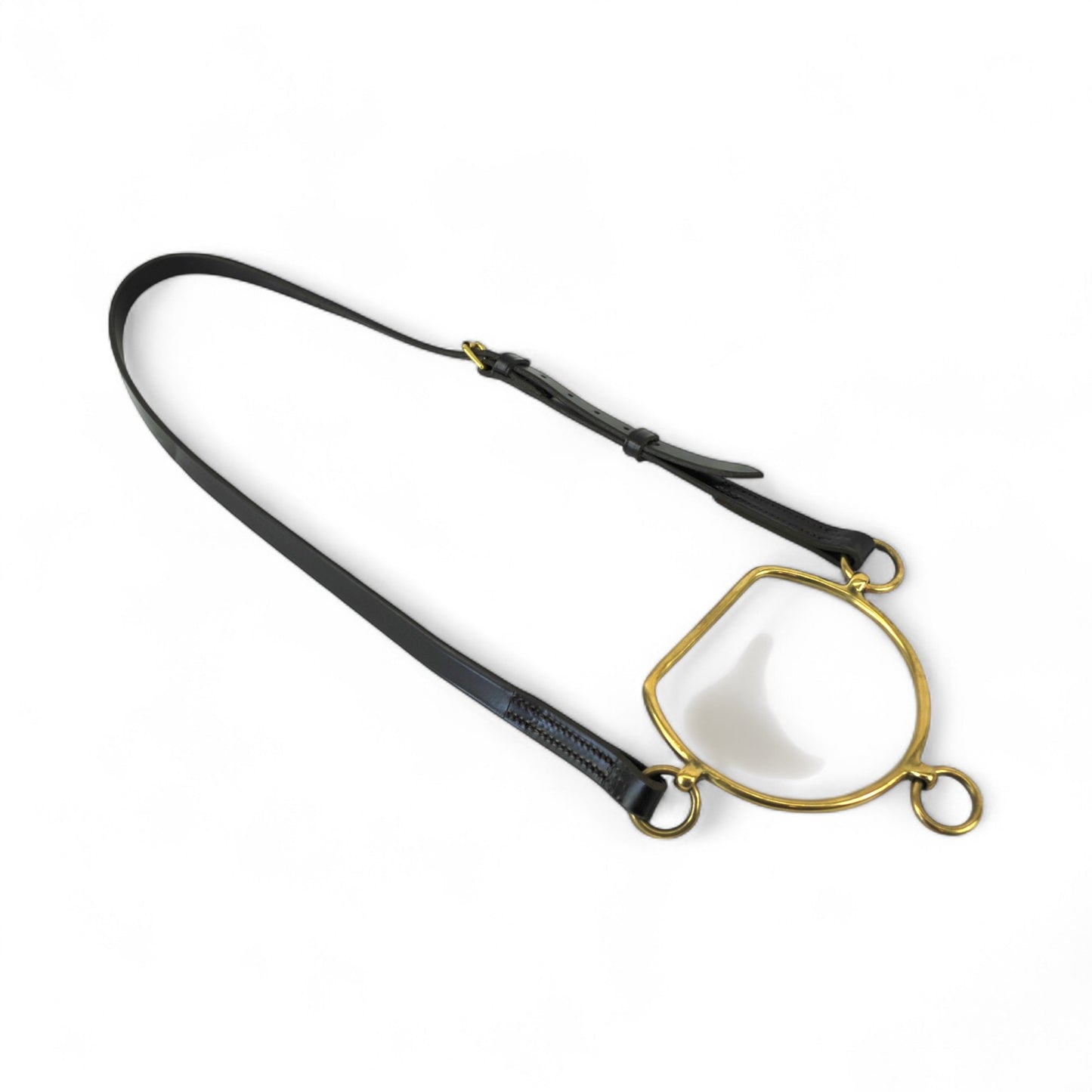 Leather Chifney with brass bit