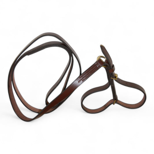 Y Coupling Leather Lead Rein